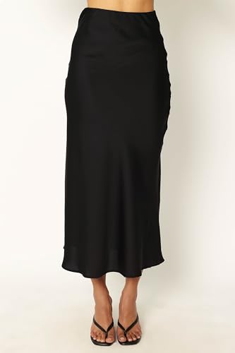 Women's Nellie Satin Midi Skirt