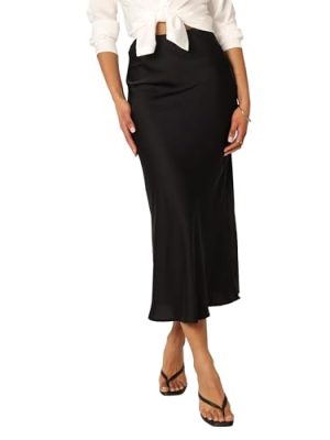 Women's Nellie Satin Midi Skirt