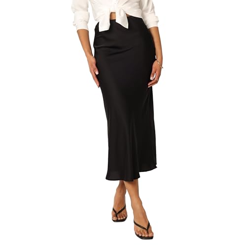 Women's Nellie Satin Midi Skirt