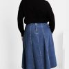 Women's Plus Size Skirt Denim Hi Lo