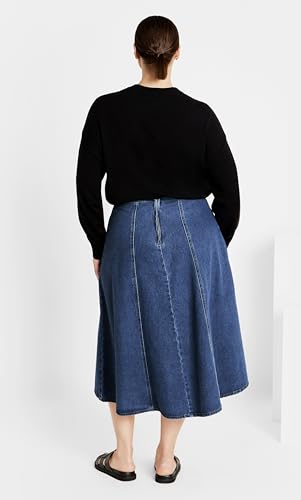 Women's Plus Size Skirt Denim Hi Lo