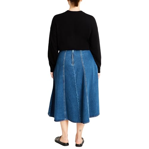 Women's Plus Size Skirt Denim Hi Lo