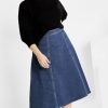 Women's Plus Size Skirt Denim Hi Lo