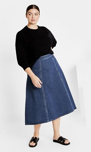Women's Plus Size Skirt Denim Hi Lo