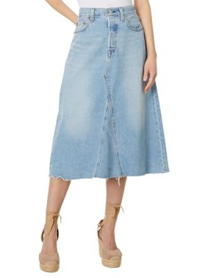 Women's Hr A-line Deconstructed Midi Skirt