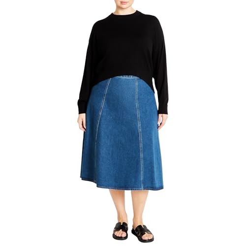 Women's Plus Size Skirt Denim Hi Lo