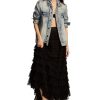 Women's Tulle Ruffle Maxi Skirt