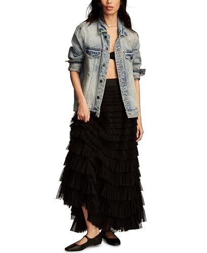 Women's Tulle Ruffle Maxi Skirt