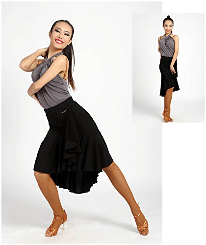 G2022 Latin Ballroom Dance Professional Lotus Leaf Style Irregular Swing Design Skirt