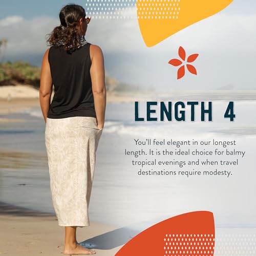 Length 4 - Wrap Skirt for Women - Quick Dry Swim Cover-Up for Beach, Travel with Pocket