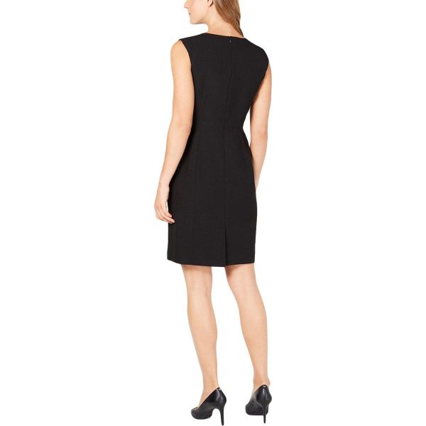 Womens Round Neck Cocktail Sheath Dress