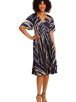 Women's Pleated Skirt Dress Event Occasion Party Guest of