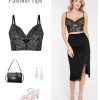 Midi Skirts for Women Lace Shapewear Split Satin High Waisted Bodycon Long Skirt Built-in Tummy Control