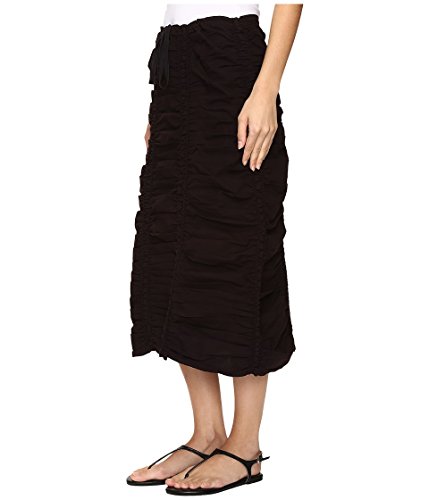 Stretch Poplin Double Shirred Panel Skirt