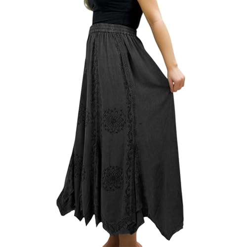 2025 Spring Bohemian Skirts for Women - Embroidered Women's Maxi Skirts