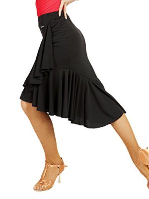 G2022 Latin Ballroom Dance Professional Lotus Leaf Style Irregular Swing Design Skirt