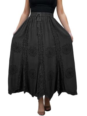 2025 Spring Bohemian Skirts for Women - Embroidered Women's Maxi Skirts