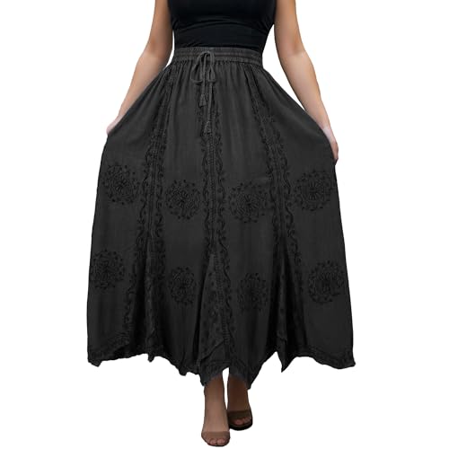 2025 Spring Bohemian Skirts for Women - Embroidered Women's Maxi Skirts