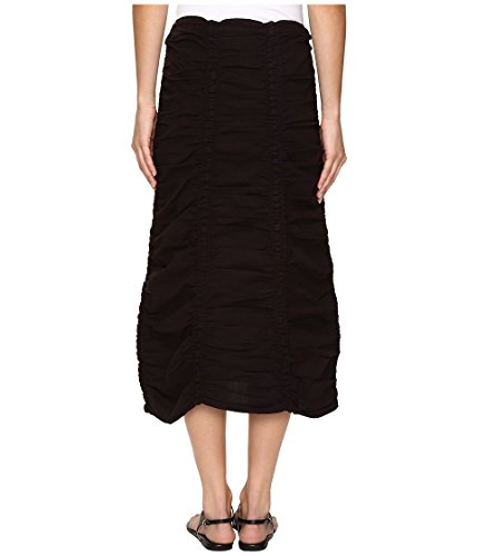 Stretch Poplin Double Shirred Panel Skirt