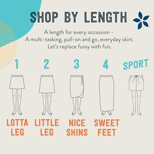 Sport Skirt with Pockets - Athletic Skirt with Sporty Tie and Velcro Fly Closure, Beach and Travel