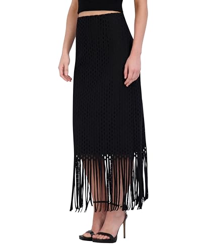 Women's Crochet Fringe Maxi Skirt