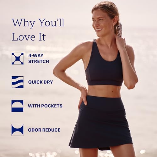 The Corliss Skort –– Women's Athletic Skort –– Quick Dry Fabric with Invisible Zipper Pockets