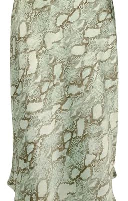 Ralph Lauren Women's Satin Snakeskin Print A-line Skirt TMlt 14