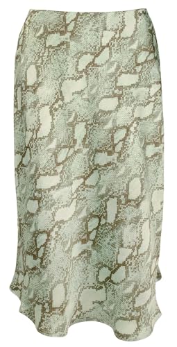 Ralph Lauren Women's Satin Snakeskin Print A-line Skirt TMlt 14