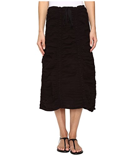 Stretch Poplin Double Shirred Panel Skirt