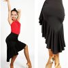 G2022 Latin Ballroom Dance Professional Lotus Leaf Style Irregular Swing Design Skirt