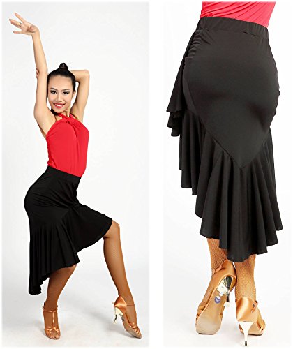 G2022 Latin Ballroom Dance Professional Lotus Leaf Style Irregular Swing Design Skirt