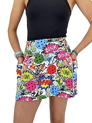 Pickleball Skirt, Pickle Ball Skort, Pickleball Apparel for Women, 15” Long Pickleball Skort