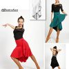 G2022 Latin Ballroom Dance Professional Lotus Leaf Style Irregular Swing Design Skirt