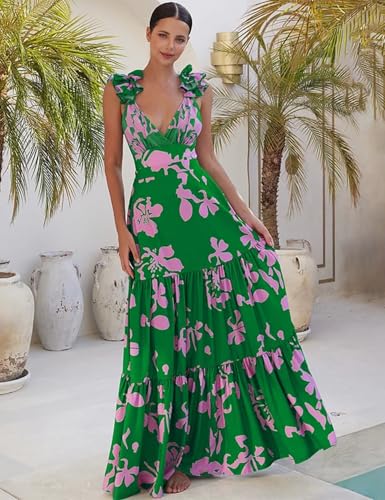 Blue and White V Neck Lace Up Strip Plant Prints One Piece Swimsuit and Skirt/Sarong