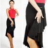 G2022 Latin Ballroom Dance Professional Lotus Leaf Style Irregular Swing Design Skirt