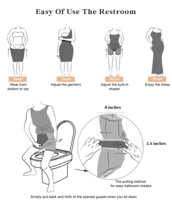 A Line Dresses for Women Shapewear Built-in Bra Short Sleeve Square Neck Flowy Wedding Guest Midi Dress