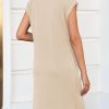 Womens Summer T Shirt Dress Casual Cap Sleeve Crewneck Loose Shift Mini Dresses
