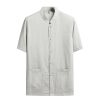 Summer ice Silk Summer Dress Tang Suit Short-Sleeved Suit Men's Silk Linen Summer Thin Style