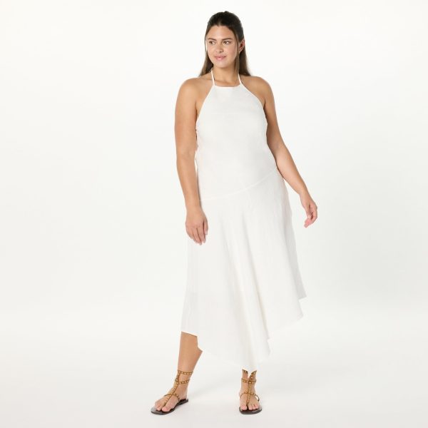 Women's Standard Ciga Halter Linen Maxi Dress