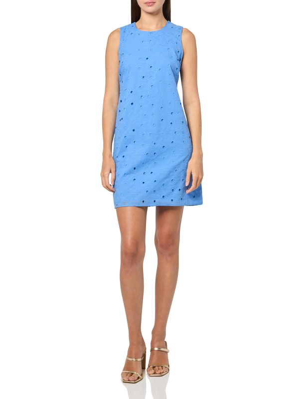 Women's Sleeveless Meadow Eyelet Shift Dress