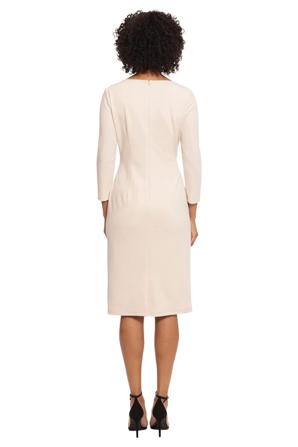 Women's Plus Size Scuba Crepe Pleat Tuck Waist Dress