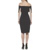 Women's Sleeveless Off Shoulder Cocktail Midi Dress