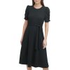 Women's Jewel Neck Scuba Crepe Dress