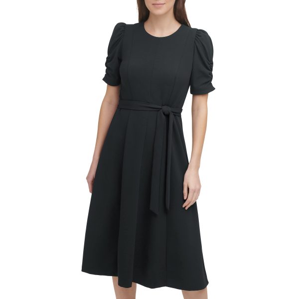 Women's Jewel Neck Scuba Crepe Dress