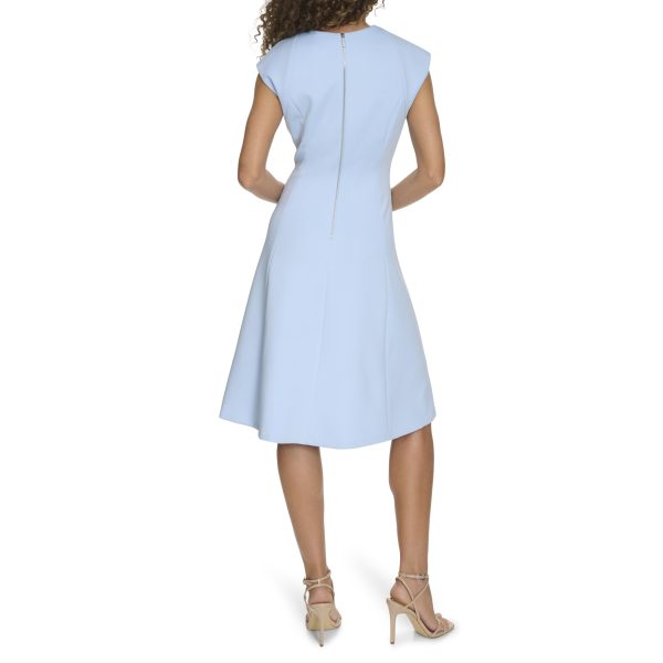 Women's Fit and Flare Cap Sleeve Dress
