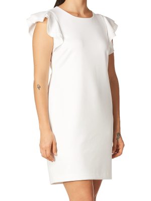 Women's Plus Size Flutter Sleeve Scuba Dress