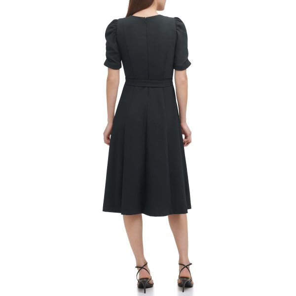 Women's Jewel Neck Scuba Crepe Dress
