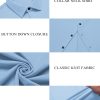Men's Muscle Dress Shirts Short Sleeve Stretch Casual Button Down Shirts Wrinkle Free Slim Fit Dress Shirt for Men