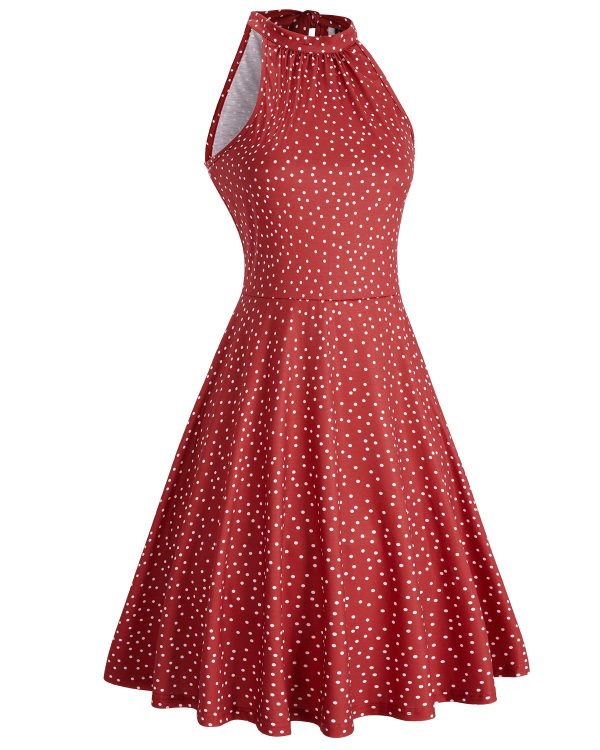 Women's Halter Neck Floral Summer Casual Sundress