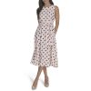 Women's Aline Tie Belt Sleeveless Midi Dress